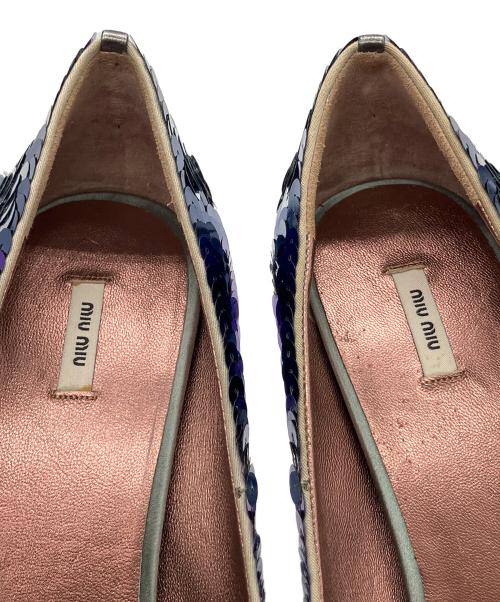 MIU MIU（ミュウミュウ）MIU MIU (ミュウミュウ) ハイヒールパンプス ブルー サイズ:23.5cmの古着・服飾アイテム