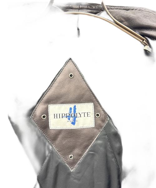 HIPPOLYTE（ヒッポリュテー）HIPPOLYTE (ヒッポリュテー) レザーコート ブラック サイズ:不明の古着・服飾アイテム
