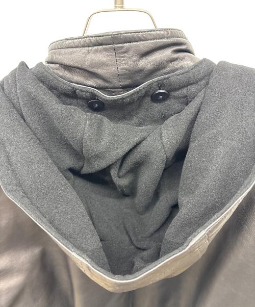 HIPPOLYTE（ヒッポリュテー）HIPPOLYTE (ヒッポリュテー) レザーコート ブラック サイズ:不明の古着・服飾アイテム