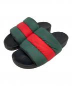 GUCCIグッチ）の古着「サンダル」｜グリーン×レッド×ブラック