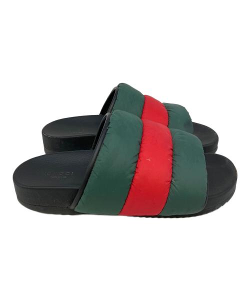 GUCCI（グッチ）GUCCI (グッチ) サンダル グリーン×レッド×ブラック サイズ:SIZE　40の古着・服飾アイテム
