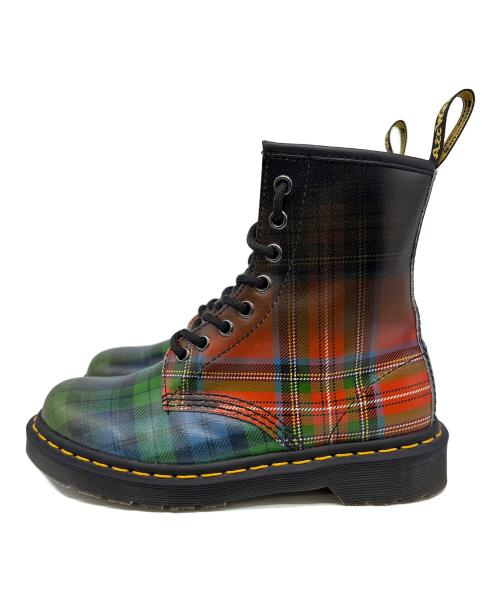 Dr.Martens 1460 TARTAN（ドクターマーチン 1460 タータン）Dr.Martens 1460 TARTAN (ドクターマーチン 1460 タータン) ブーツ グリーン×レッド×ブラック サイズ:23.5cmの古着・服飾アイテム