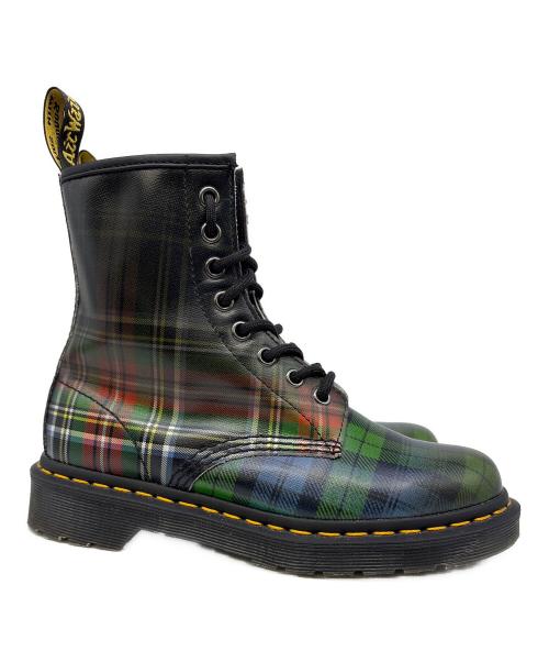 Dr.Martens 1460 TARTAN（ドクターマーチン 1460 タータン）Dr.Martens 1460 TARTAN (ドクターマーチン 1460 タータン) ブーツ グリーン×レッド×ブラック サイズ:23.5cmの古着・服飾アイテム