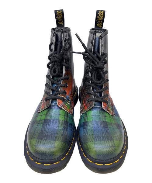 Dr.Martens 1460 TARTAN（ドクターマーチン 1460 タータン）Dr.Martens 1460 TARTAN (ドクターマーチン 1460 タータン) ブーツ グリーン×レッド×ブラック サイズ:23.5cmの古着・服飾アイテム