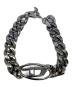 DIESEL（ディーゼル）の古着「オーバルロゴチェーンブレスレット」｜シルバー