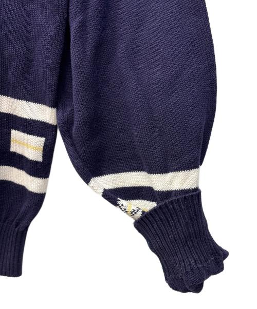 Christian Dior Sports（クリスチャン ディオールスポーツ）Christian Dior Sports (クリスチャン ディオールスポーツ) 薄手カーディガン ネイビー×ホワイト サイズ:Lの古着・服飾アイテム