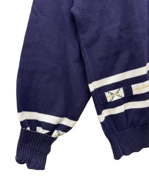 Christian Dior Sports（クリスチャン ディオールスポーツ）Christian Dior Sports (クリスチャン ディオールスポーツ) 薄手カーディガン ネイビー×ホワイト サイズ:Lの古着・服飾アイテム