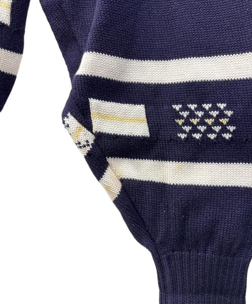 Christian Dior Sports（クリスチャン ディオールスポーツ）Christian Dior Sports (クリスチャン ディオールスポーツ) 薄手カーディガン ネイビー×ホワイト サイズ:Lの古着・服飾アイテム