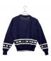 Christian Dior Sports (クリスチャン ディオールスポーツ) 薄手カーディガン ネイビー×ホワイト サイズ:L：25000円