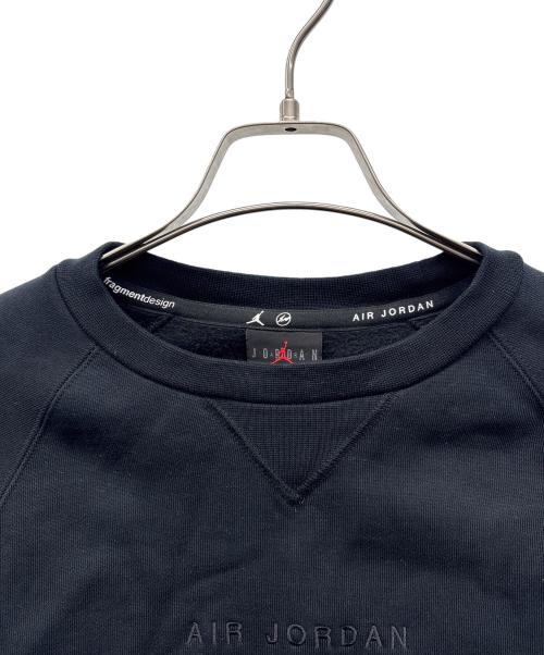 JORDAN（ジョーダン）JORDAN (ジョーダン) FRAGMENTS (フラグメント) クルーネックスウェット ブラック サイズ:Mの古着・服飾アイテム