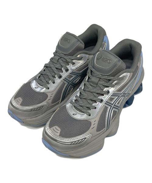 asics（アシックス）asics (アシックス) ローカットスニーカー グレー×ブルー サイズ:23.5cmの古着・服飾アイテム