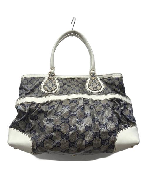 GUCCI（グッチ）GUCCI (グッチ) トートバッグ ホワイト×グレーの古着・服飾アイテム