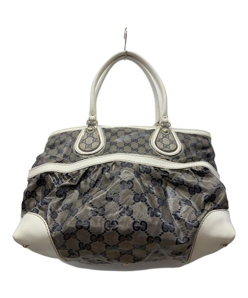 GUCCI（グッチ）GUCCI (グッチ) トートバッグ ホワイト×グレーの古着・服飾アイテム