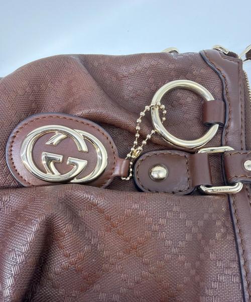 GUCCI（グッチ）GUCCI (グッチ) 2WAYバッグ ブラウンの古着・服飾アイテム