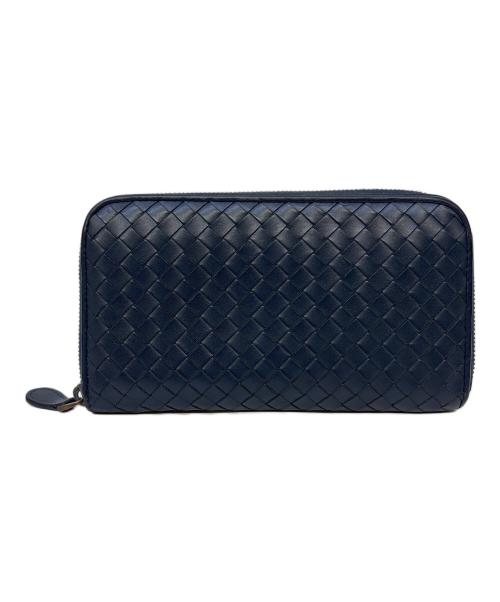 BOTTEGA VENETA（ボッテガベネタ）BOTTEGA VENETA (ボッテガベネタ) 長財布 ネイビーの古着・服飾アイテム