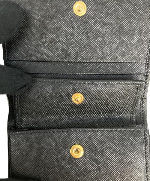 MARNI（マルニ）MARNI (マルニ) 2つ折り財布 ブラック×ホワイトの古着・服飾アイテム