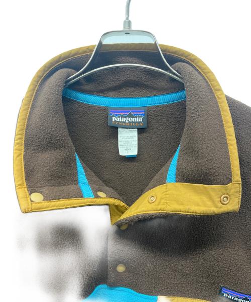Patagonia（パタゴニア）Patagonia (パタゴニア) フリースジャケット ブラウン×ブルー サイズ:Sの古着・服飾アイテム