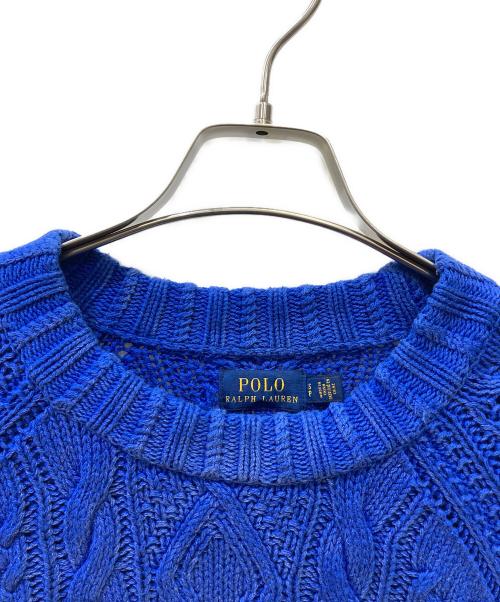 POLO RALPH LAUREN（ポロ・ラルフローレン）POLO RALPH LAUREN (ポロ・ラルフローレン) ニット ブルー サイズ:Sの古着・服飾アイテム