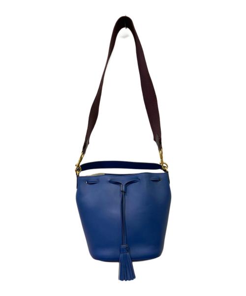 ANYA HINDMARCH（アニヤ・ハインドマーチ）ANYA HINDMARCH (アニヤ・ハインドマーチ) 2WAYバッグ ブルーの古着・服飾アイテム