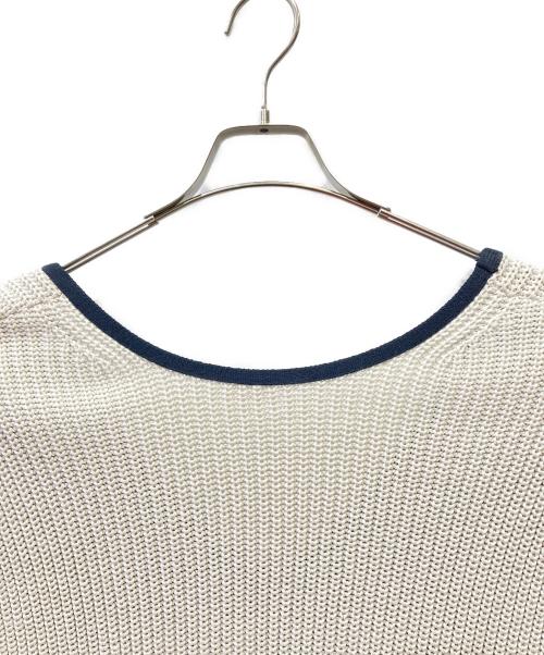 Loungedress（ラウンジドレス）Loungedress (ラウンジドレス) 2WAY畦編み 配色ニットベスト ベージュ サイズ:Fの古着・服飾アイテム