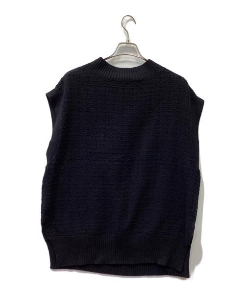 ROPE（ロペ）ROPE (ロペ) ニットツイードベスト ブラック サイズ:38の古着・服飾アイテム