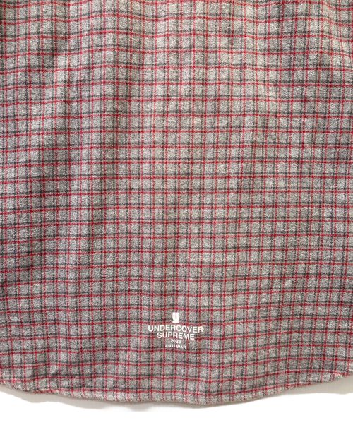 SUPREME（シュプリーム）SUPREME (シュプリーム) UNDERCOVER (アンダーカバー) 23SS S／S Flannel Shirt Grey Plaid ライトグレー サイズ:XLARGEの古着・服飾アイテム