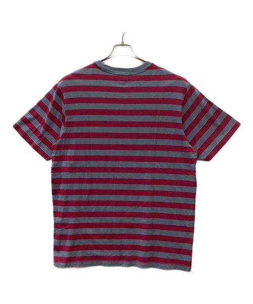 SUPREME（シュプリーム）SUPREME (シュプリーム) ボーダーカットソー パープル×グレー サイズ:Lの古着・服飾アイテム