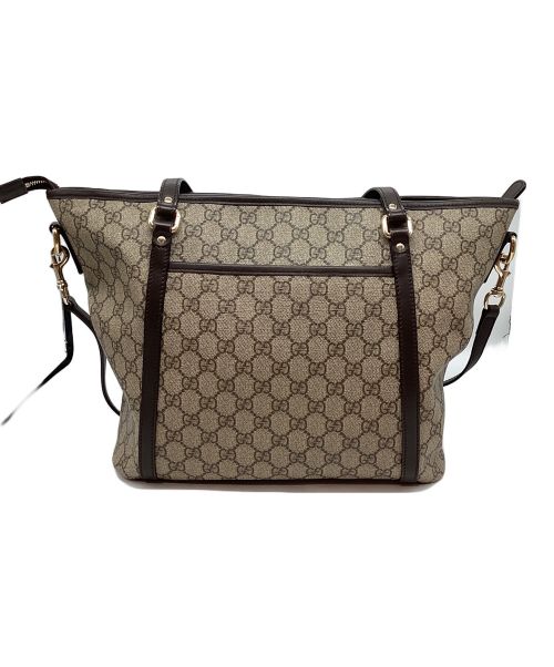 GUCCI（グッチ）GUCCI (グッチ) 2WAYトートバッグ ベージュの古着・服飾アイテム
