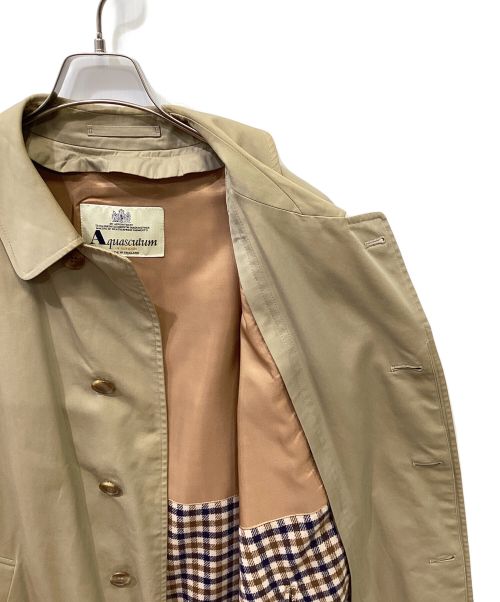 Aquascutum（アクアスキュータム）Aquascutum (アクアスキュータム) ライナー付比翼コート ベージュ サイズ:Ⅼの古着・服飾アイテム