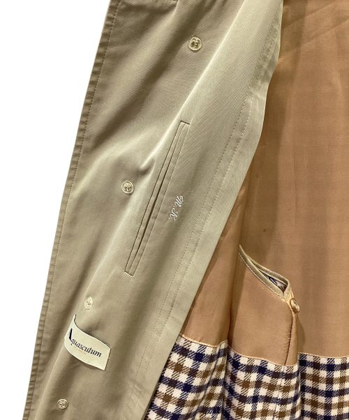 Aquascutum（アクアスキュータム）Aquascutum (アクアスキュータム) ライナー付比翼コート ベージュ サイズ:Ⅼの古着・服飾アイテム