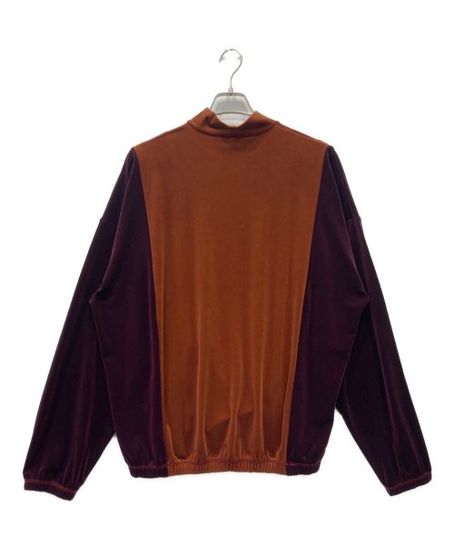 SASQUATCHfabrix.（サスクワッチファブリックス）SASQUATCHfabrix. (サスクワッチファブリックス) モックネックロングスリーブ ベロア ブラウン サイズ:Ⅼの古着・服飾アイテム