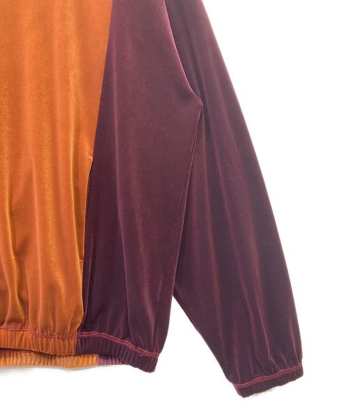 SASQUATCHfabrix.（サスクワッチファブリックス）SASQUATCHfabrix. (サスクワッチファブリックス) モックネックロングスリーブ ベロア ブラウン サイズ:Ⅼの古着・服飾アイテム