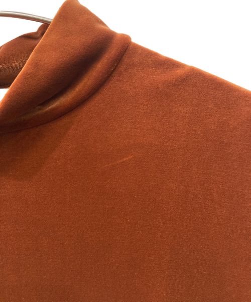 SASQUATCHfabrix.（サスクワッチファブリックス）SASQUATCHfabrix. (サスクワッチファブリックス) モックネックロングスリーブ ベロア ブラウン サイズ:Ⅼの古着・服飾アイテム