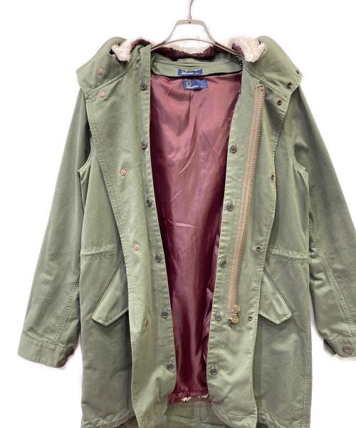 FRED PERRY（フレッドペリー）FRED PERRY (フレッドペリー) ライナー付モッズコート グリーン×ボルドー サイズ:Lの古着・服飾アイテム
