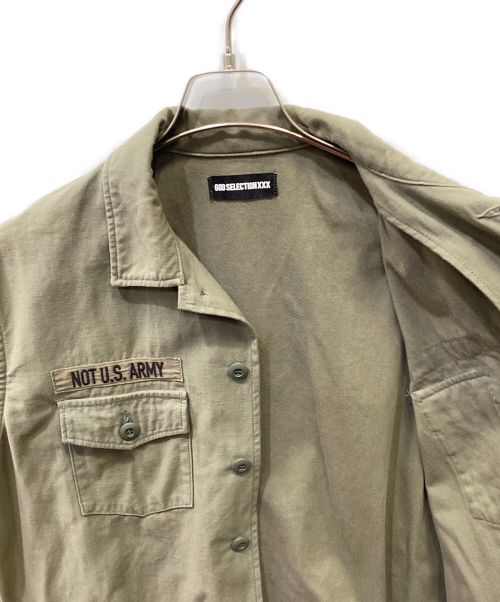 GOD SELECTION XXX（ゴッドセレクショントリプルエックス）GOD SELECTION XXX (ゴッドセレクショントリプルエックス) ミリタリージャケット オリーブ サイズ:Lの古着・服飾アイテム