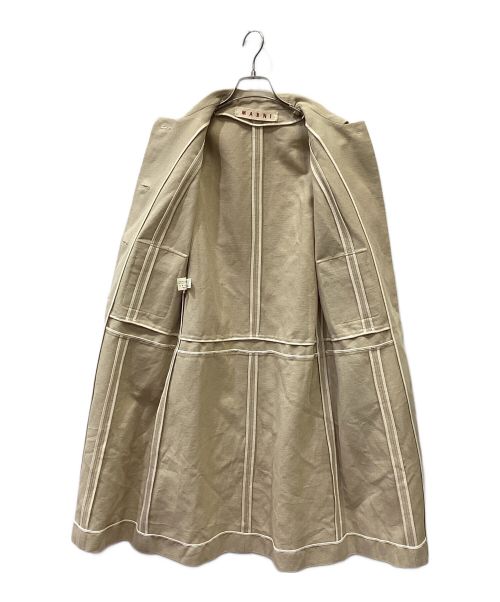 MARNI（マルニ）MARNI (マルニ) ステンカラーサファリコート ベージュ サイズ:40の古着・服飾アイテム