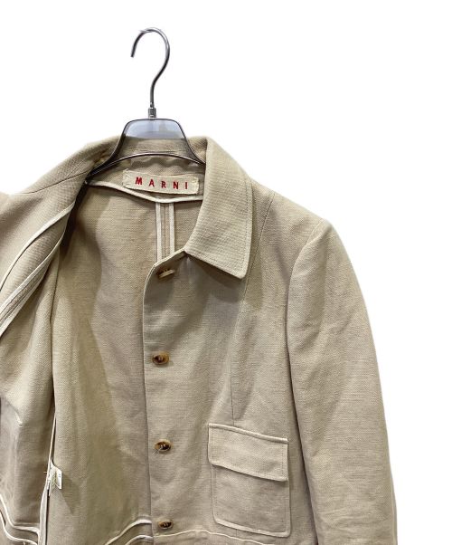 MARNI（マルニ）MARNI (マルニ) ステンカラーサファリコート ベージュ サイズ:40の古着・服飾アイテム