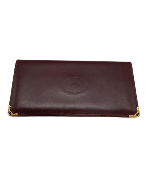 Cartier（カルティエ）Cartier (カルティエ) 札入れ ボルドーの古着・服飾アイテム