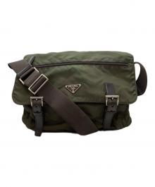 PRADA（プラダ）の古着「ナイロンショルダーバッグ」｜カーキ