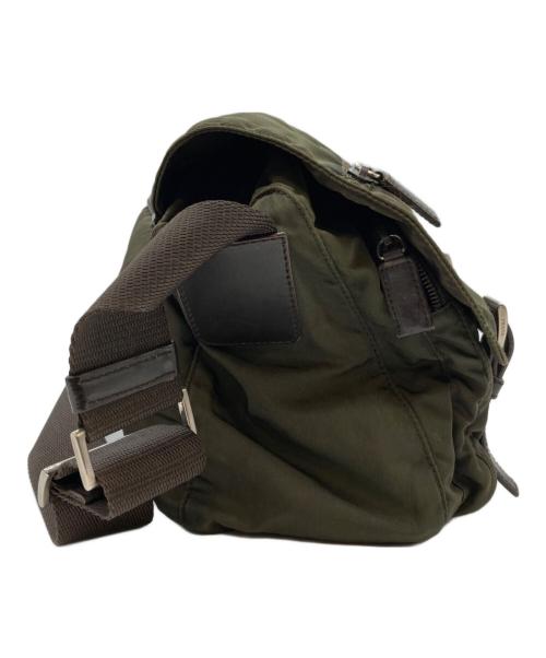 PRADA（プラダ）PRADA (プラダ) ナイロンショルダーバッグ カーキの古着・服飾アイテム