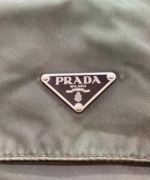 PRADA（プラダ）PRADA (プラダ) ナイロンショルダーバッグ カーキの古着・服飾アイテム