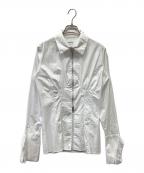 MUSUBOREムスボレ）の古着「ダブルジップシャツ」｜ホワイト