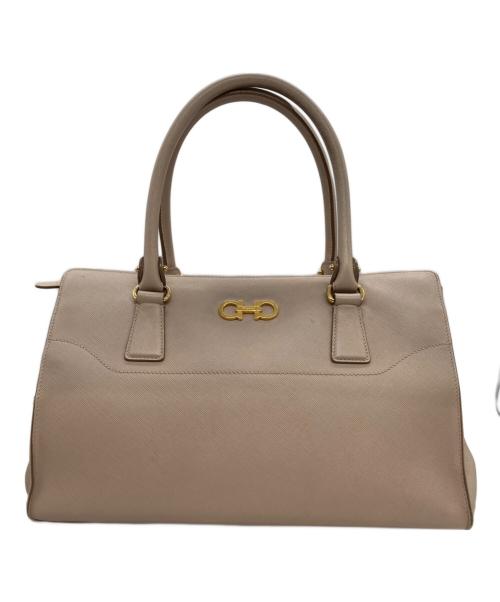 Salvatore Ferragamo（サルヴァトーレ フェラガモ）Salvatore Ferragamo (サルヴァトーレ フェラガモ) ガンチーニレザーハンドバッグ ピンクの古着・服飾アイテム