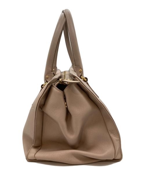 Salvatore Ferragamo（サルヴァトーレ フェラガモ）Salvatore Ferragamo (サルヴァトーレ フェラガモ) ガンチーニレザーハンドバッグ ピンクの古着・服飾アイテム