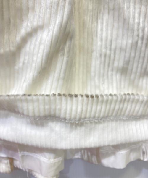 forte forte（フォルテ・フォルテ）forte forte (フォルテ・フォルテ) ベロアロングコート ホワイトの古着・服飾アイテム