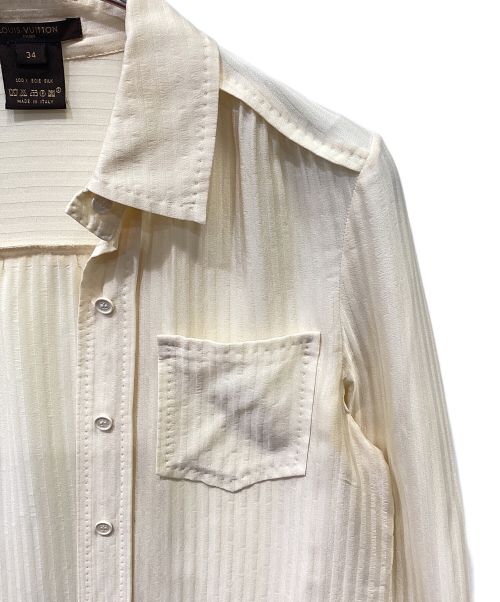 LOUIS VUITTON（ルイ ヴィトン）LOUIS VUITTON (ルイ ヴィトン) シルクシャツ ベージュ サイズ:34の古着・服飾アイテム