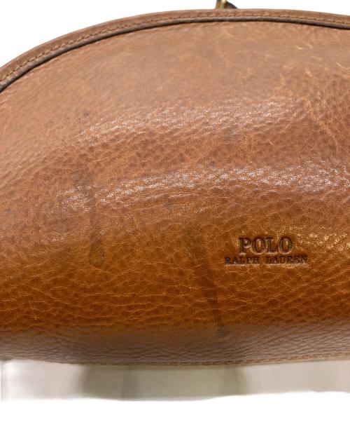 POLO RALPH LAUREN（ポロ・ラルフローレン）POLO RALPH LAUREN (ポロ・ラルフローレン) レザークロスボディバッグ ブラウンの古着・服飾アイテム
