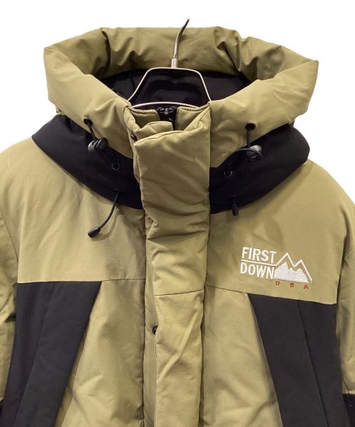 FIRST DOWN（ファーストダウン）FIRST DOWN (ファーストダウン) ダウンジャケット オリーブ×ブラック サイズ:Sの古着・服飾アイテム