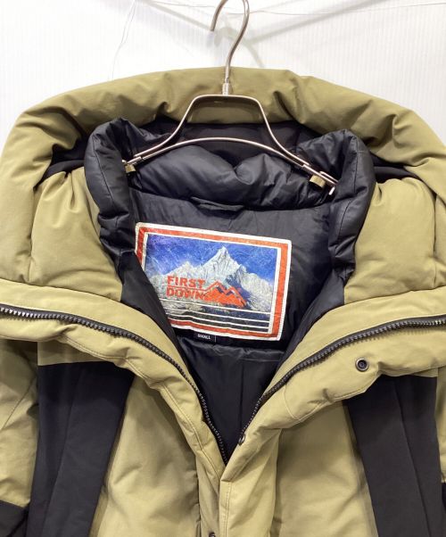 FIRST DOWN（ファーストダウン）FIRST DOWN (ファーストダウン) ダウンジャケット オリーブ×ブラック サイズ:Sの古着・服飾アイテム