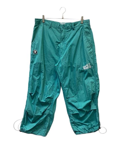 9090（9090）9090 (9090) A BATHING APE (ア ベイシング エイプ) ウーブンパンツ ミント サイズ:XLの古着・服飾アイテム